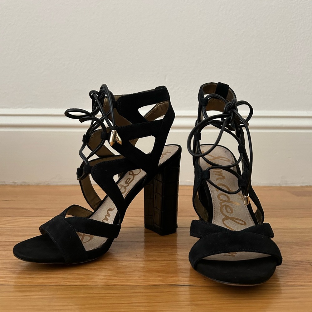 Sam Edelman Black Strappy Heels